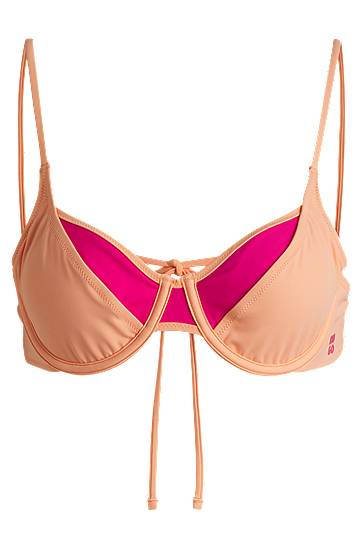 Сутиен BOSS Padded Layered Bikini Top Оранжево
 | 50540323, 0