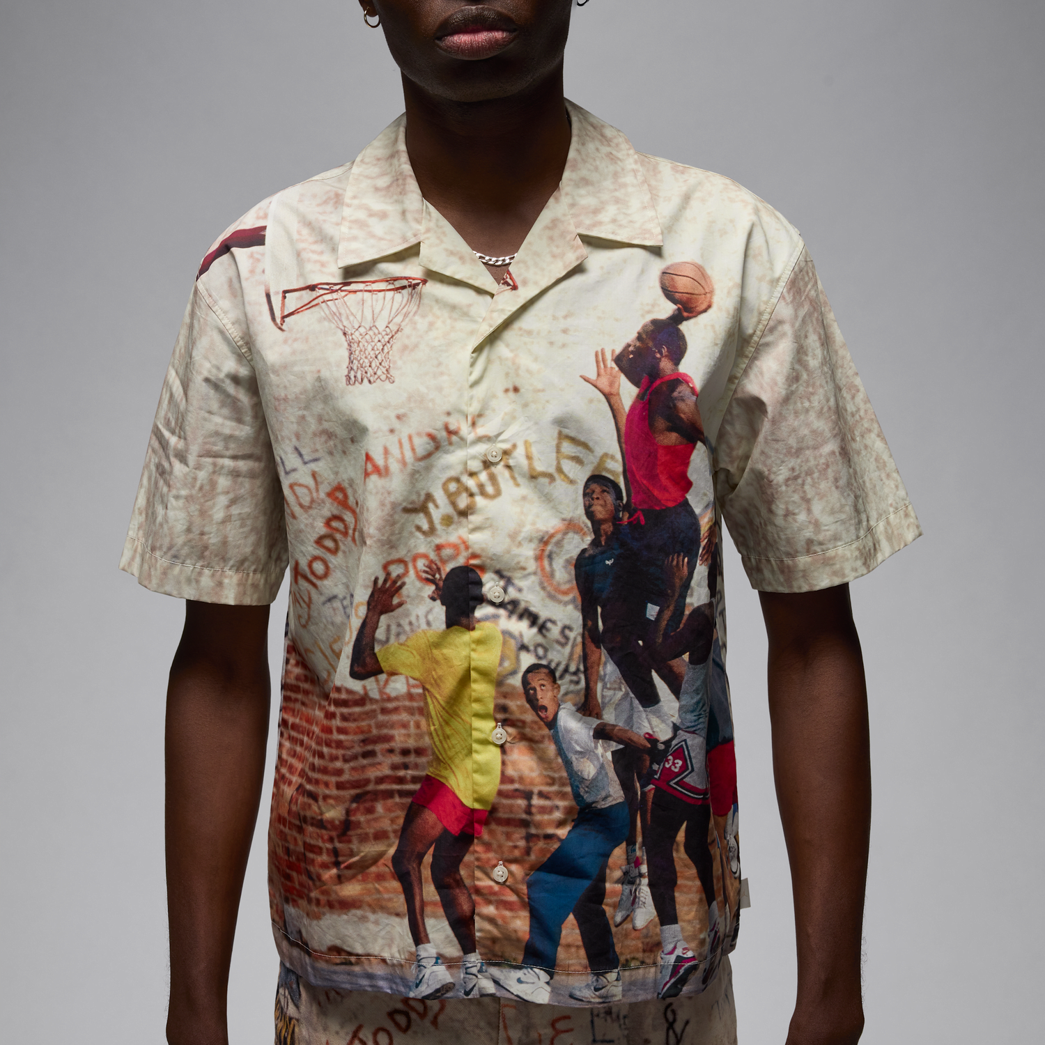 Риза Jordan Air Jordan Short Sleeve Shirt Бежово | HF9347-133, 1