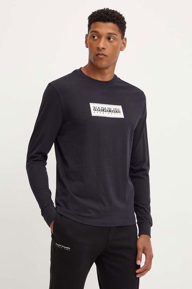 Тениска Napapijri Long Sleeve Graphic T-Shirt Черно | NP0A4I3M0411, 3