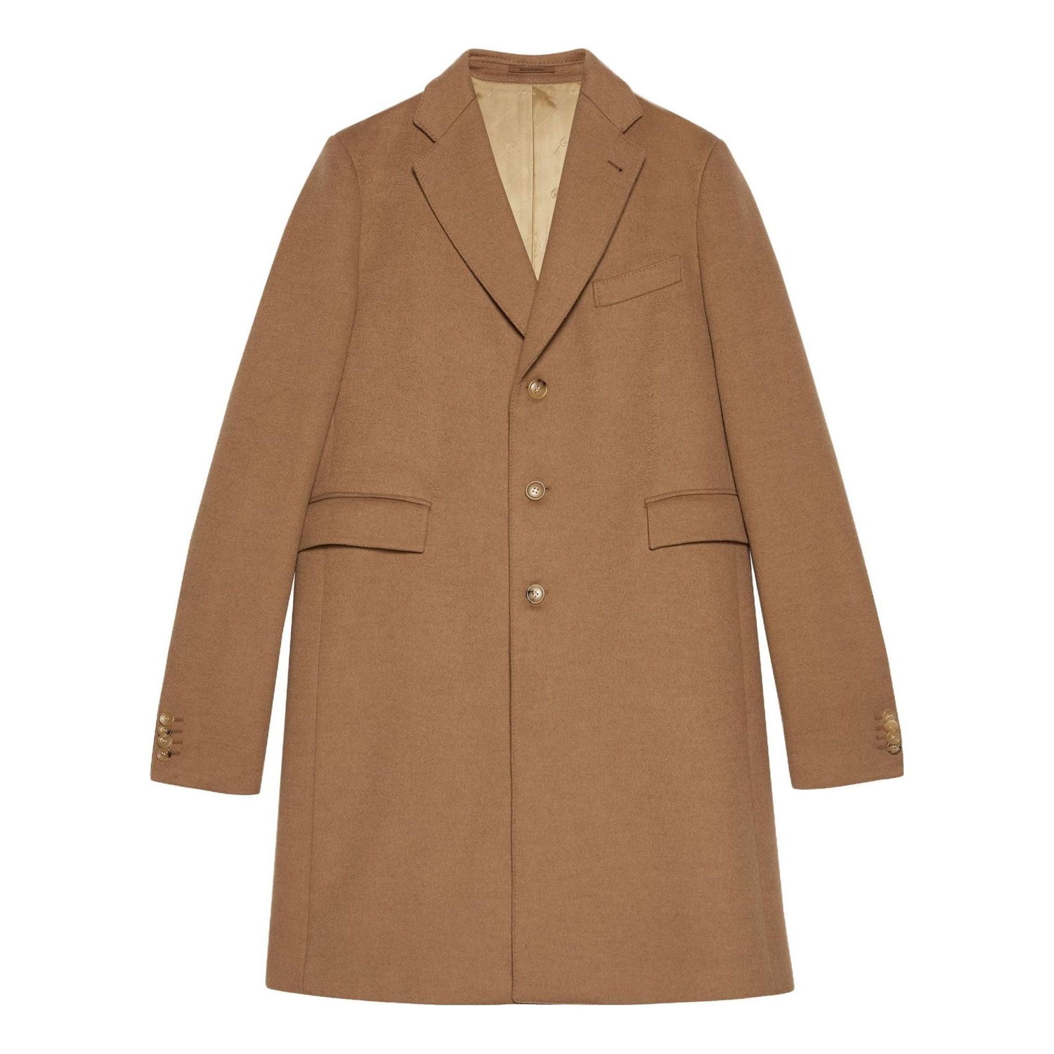 Палта Gucci Cities Label Camelhair Coat Кафяво | 753089-ZAHGS-2250, 0