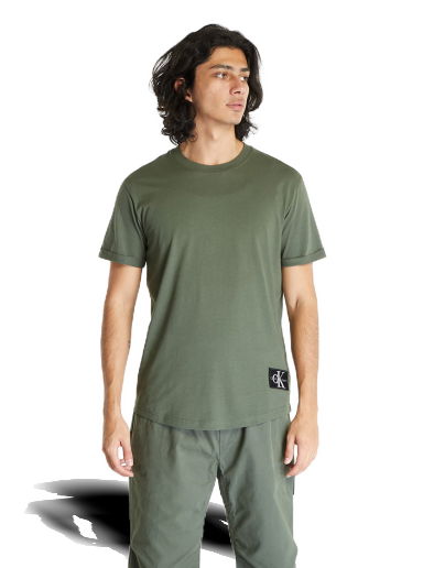 Jeans Badge Turn Up Short Sleeve Tee Green