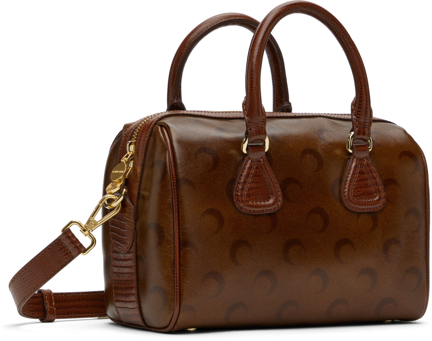 Дамска чанта Marine Serre Marine Serre Moon Airbrushed Leather Strike Bag Кафяво | WBA019A CLEA0053, 1
