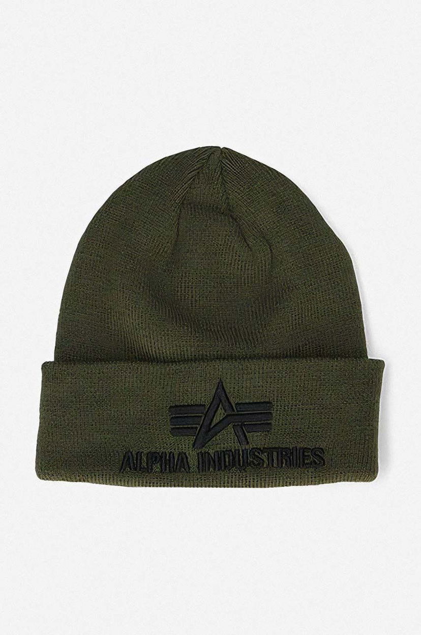 Шапка Alpha Industries Beanie 3D Зелено | 168910.257