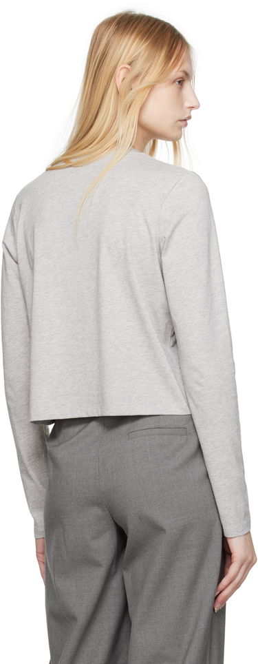 Съкратен топ Loulou de Saison Loulou de Saison Masal Cropped Long Sleeve T-Shirt Сиво | MASAL, 2