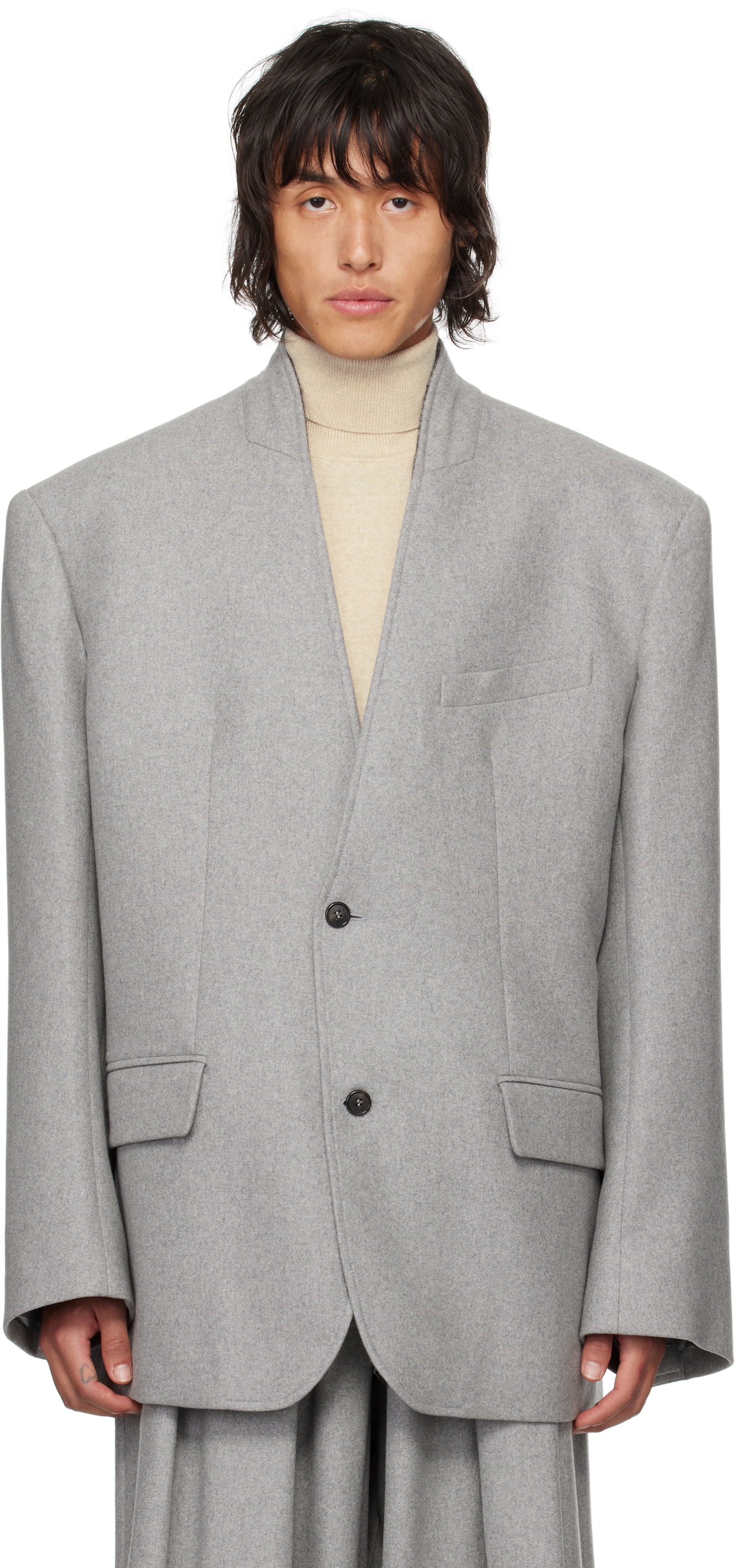 Яке HED MAYNER Flannel Blazer Сиво | HMMZ15011A-HZ137X, 0