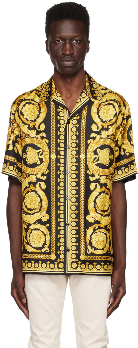 Риза Versace Black Informal Shirt Черно | 1003926 1A03044