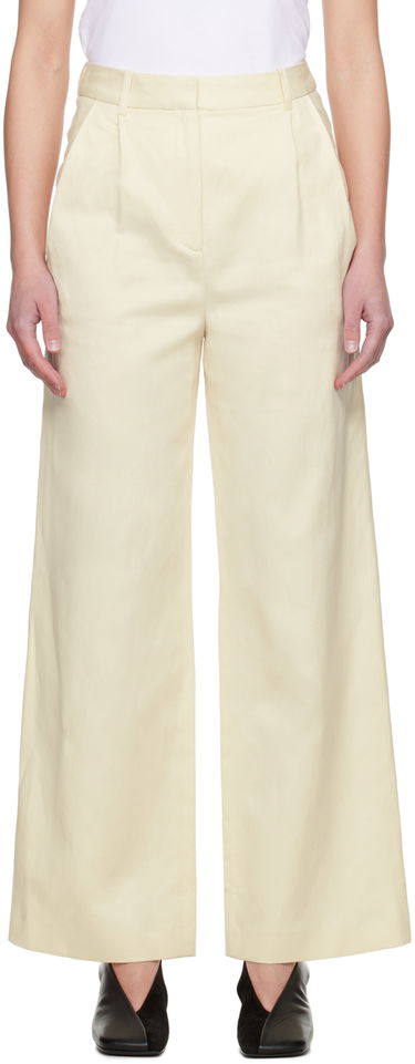Панталони Loulou de Saison Loulou de Saison Idai Wide-Leg Trousers Жълто | IDAI, 0