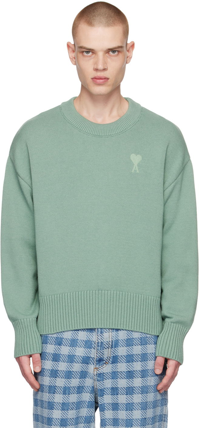 Пуловер AMI SSENSE x Sweater Зелено | SPUKS008.016.327, 0