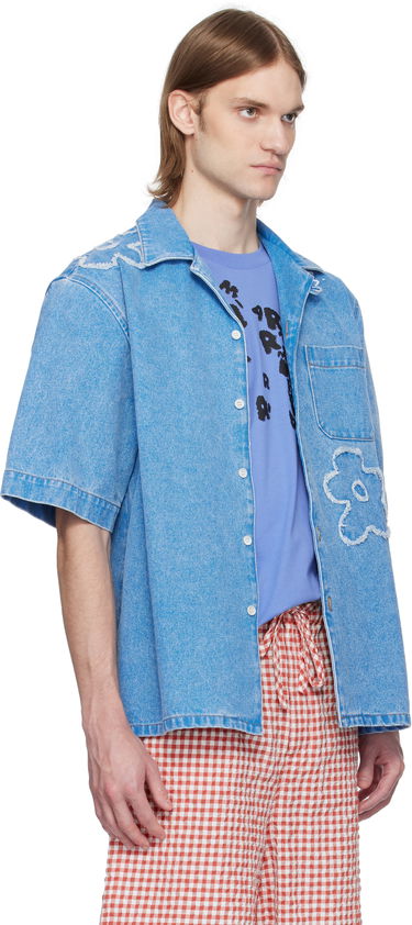 Риза Marni Marni Bowling Denim Shirt Синьо | CUJU0017QS USCX34, 1