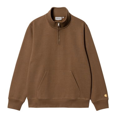 Суитчър Carhartt WIP Chase Neck Zip Sweatshirt "Tamarind / Gold" Кафяво | I027038_1R0_XX, 4