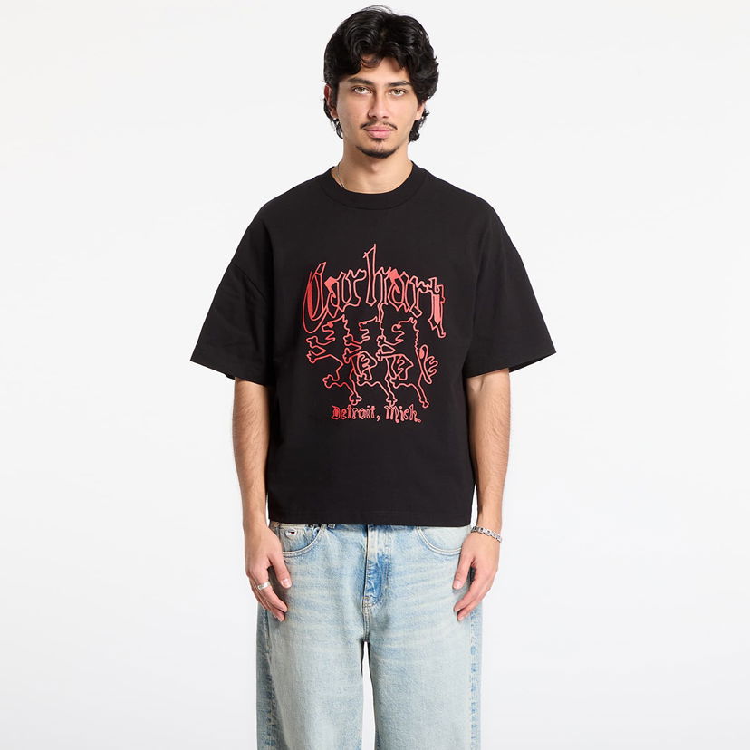 Тениска Carhartt WIP Short Sleeve Hackwork T-Shirt Черно | I035434.8960