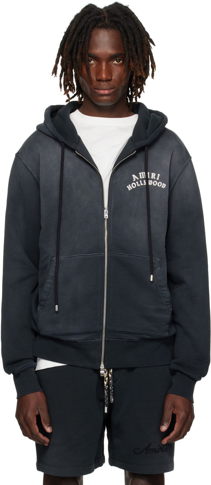 Суитчър AMIRI AMIRI Hollywood Zip Hoodie Черно | AMJYHD1132