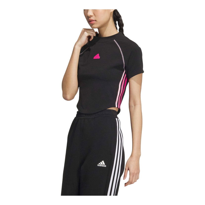 Съкратен топ adidas Originals Dance Crop T-Shirt Черно | JJ1114