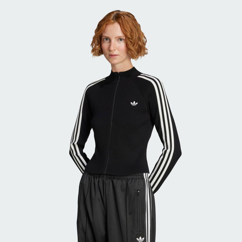 Пуловер adidas Performance Adicolor Slim-Fit Knit Top Черно | JY2597