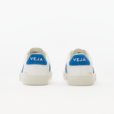 Кецове и обувки Veja Campo Chromefree "White/Swedish Blue" Бяло | CP0502818B, 2