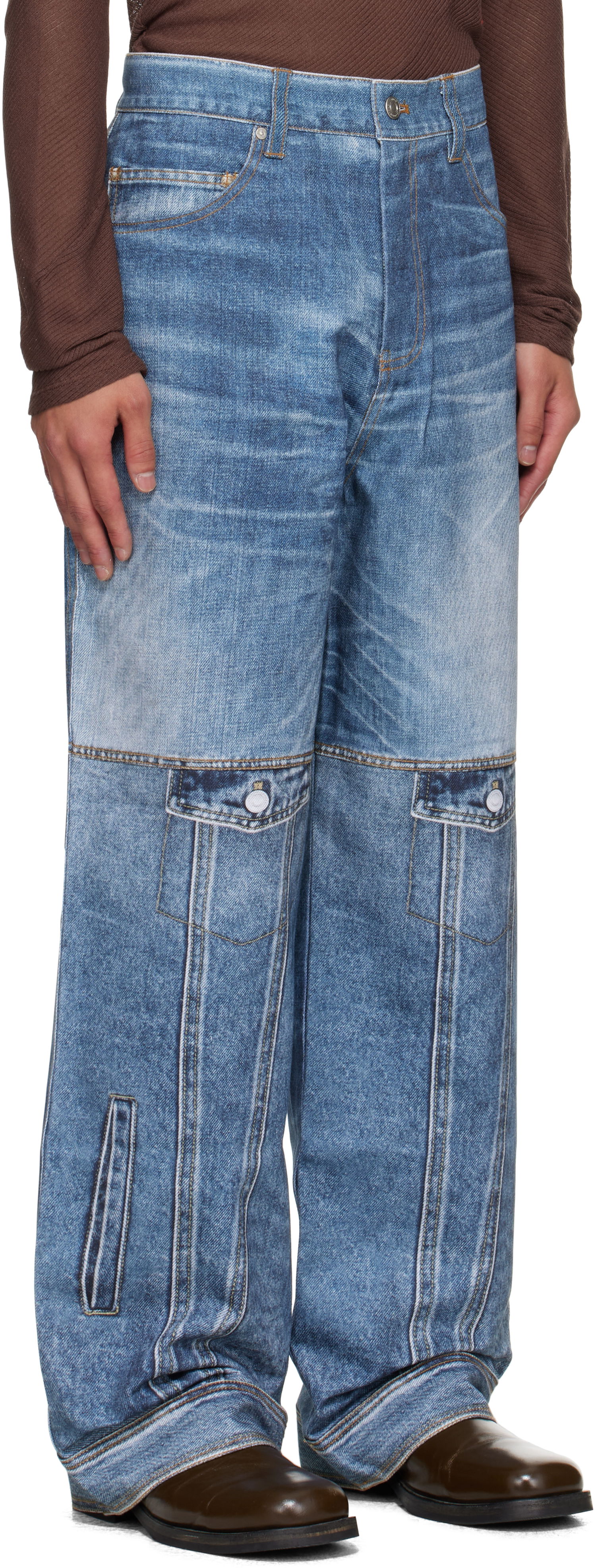 Дънки Andersson Bell Andersson Bell Printed Jeans Синьо | apa842u, 1