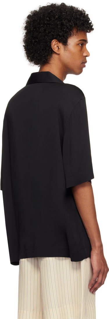 Риза Róhe Róhe Knotted Button Short Sleeve Shirt Черно | 314-19-083, 2