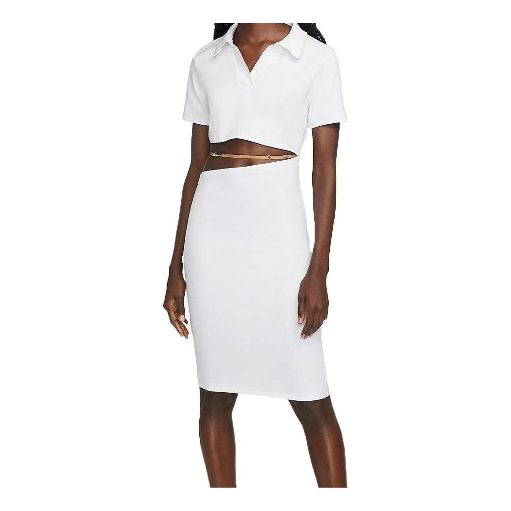 Pокля Nike Jacquemus Cutout Polo Dress Бяло | DN3239-100, 0