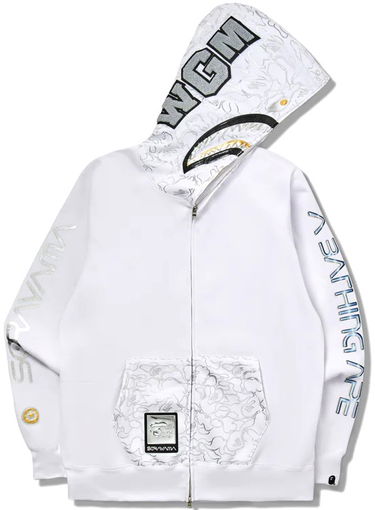 Суитчър BAPE Bape X Hajime Sorayama Shark Full Zip Hoodie White Бяло | 0ZXSWM115905H-WHT, 0
