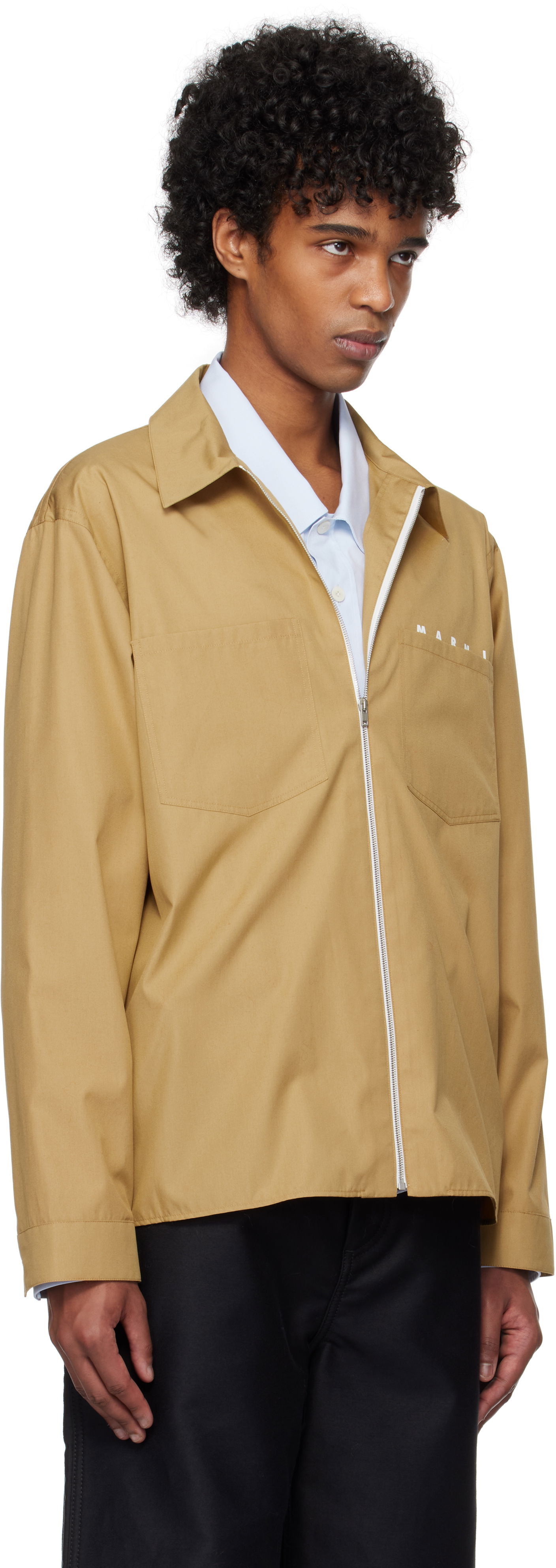 Риза Marni Zip Shirt Бяло | CUMU0297P0 USCT88, 1