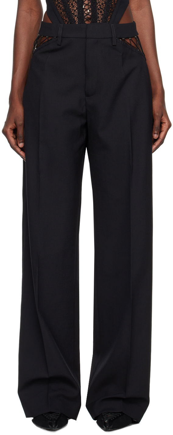Панталони Dion Lee Picot Detail High-Waisted Trousers Черно | C2151P23, 0