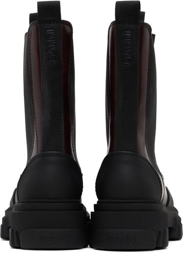 Облекло GANNI GANNI Cleated Mid Chelsea Boots Бургунди | S2897, 1