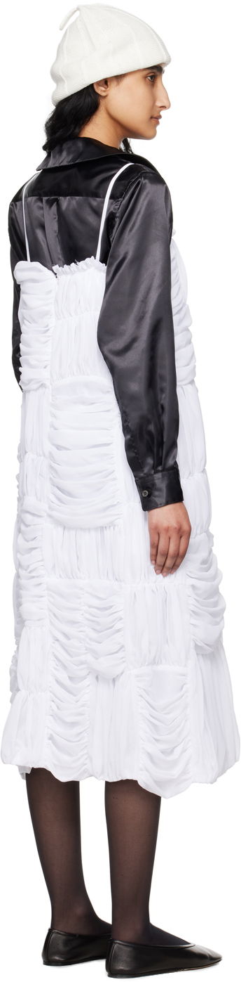 Pокля Comme des Garçons Comme des Garçons Gathered Midi Dress Бяло | RM-A007-051, 2