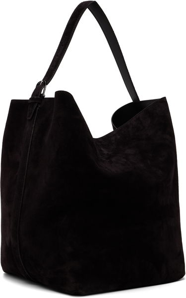 Голяма пазарска чанта TOTEME TOTEME Suede Tote Bag Черно | 234-WLGBG038-LE0004, 4