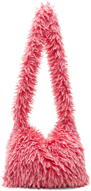 Чанта през рамо ERL ERL Faux-Fur Messenger Bag Розово | ERL10K016, 0