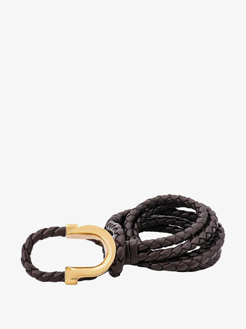 Колани Bottega Veneta Braided Leather Belt Кафяво | 754081V0HW12190