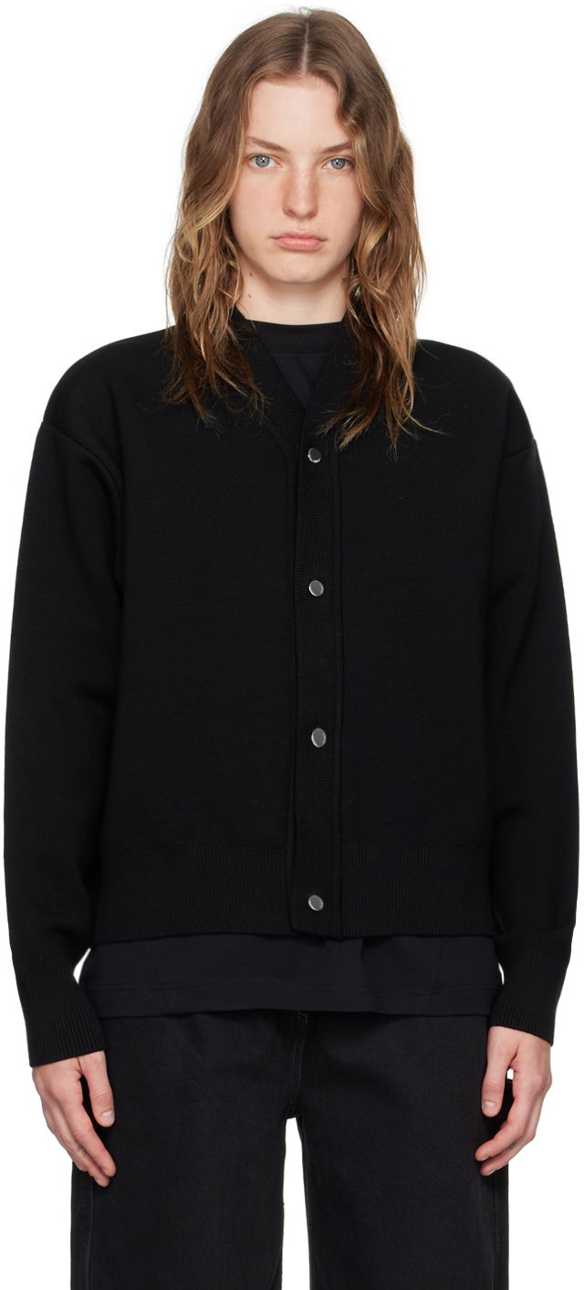 Пуловер Jacquemus Black Les Classiques 'Le cardigan boutonné' Cardigan Черно | 24H246KN292-2359, 0