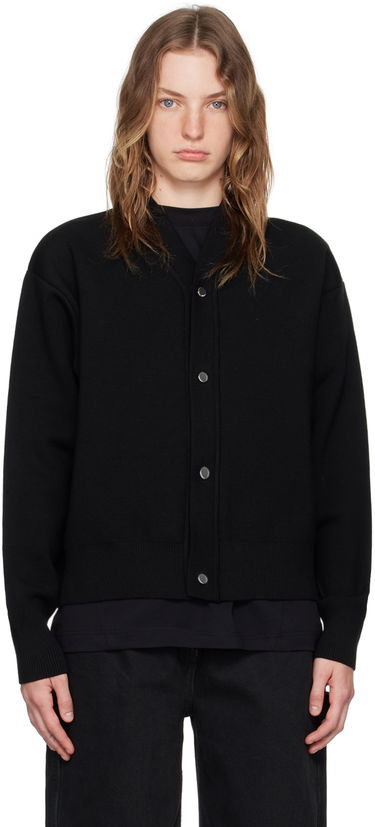 Пуловер Jacquemus Black Les Classiques 'Le cardigan boutonné' Cardigan Черно | 24H246KN292-2359, 0