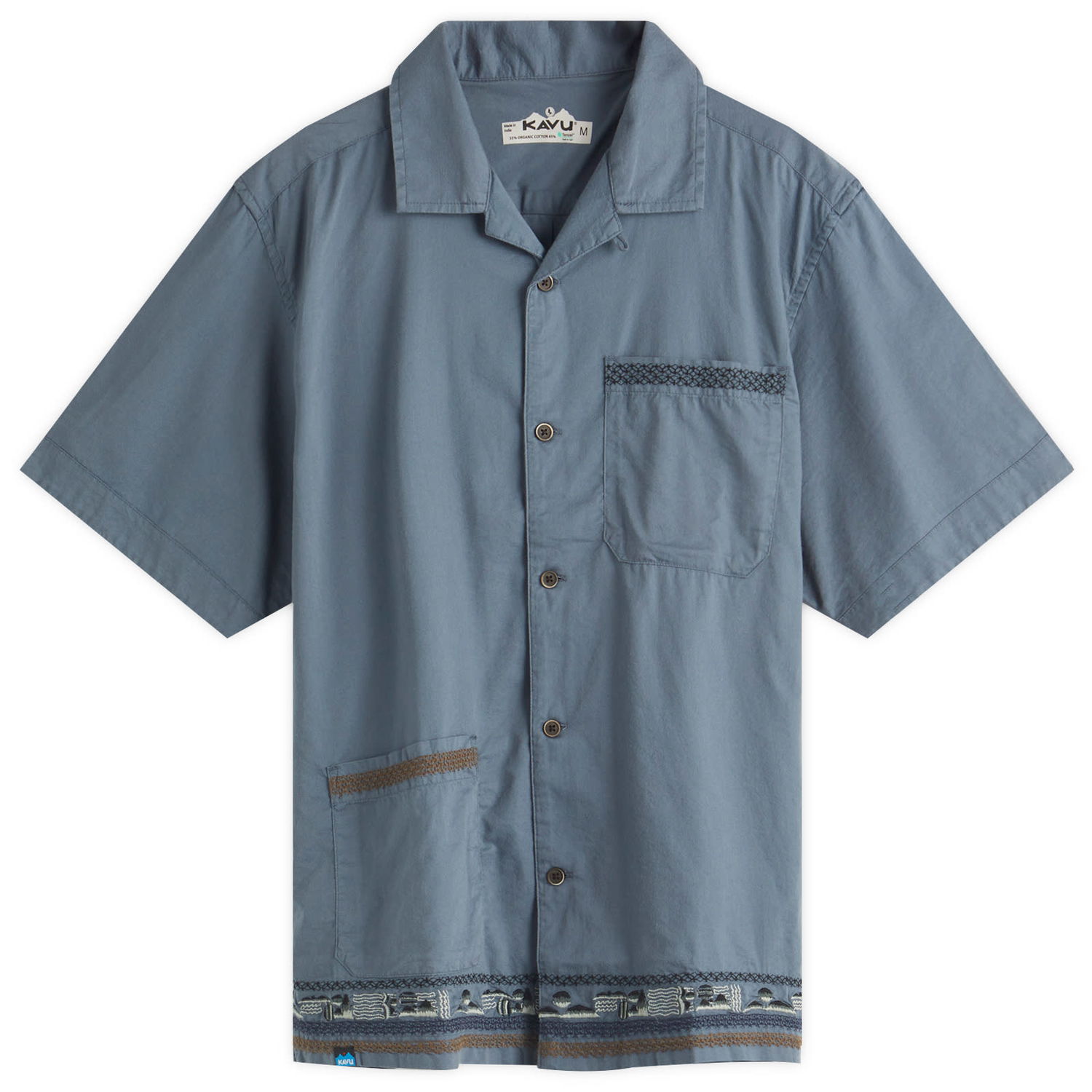 Риза KAVU Camp Collar Vacation Shirt Синьо | 5262-2044, 0