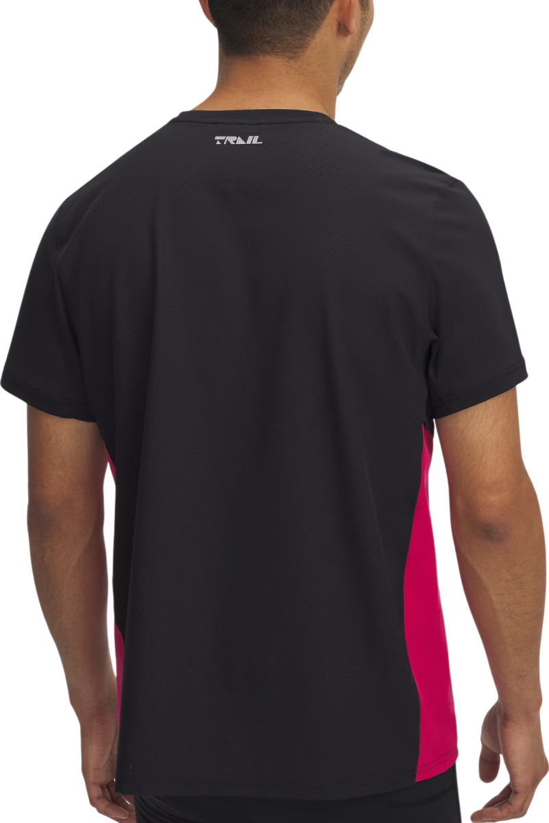 Тениска Under Armour Trail Run Zip Short Sleeve T-Shirt Черно | 1389808-001, 1