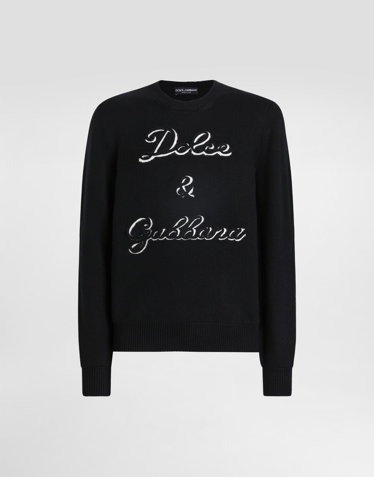 Пуловер Dolce & Gabbana Dolce & Gabbana Wool Pullover with Intarsia Черно | GXX01ZJDVDDN0000, 0