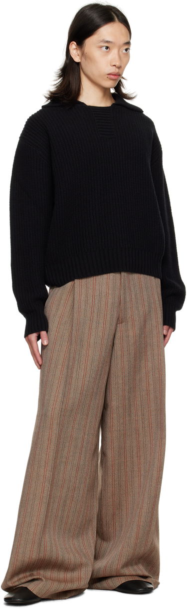 Панталони Dries Van Noten Dries Van Noten Wide Leg Pleated Trousers Кафяво | 252-020915-2056, 3