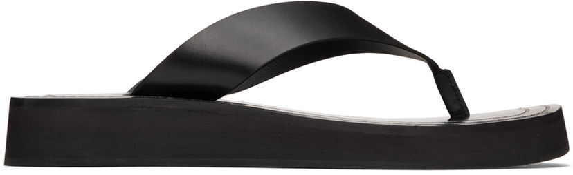 Облекло The Row The Row Ginza Platform Flip-Flop Sandals Черно | F1159-L52