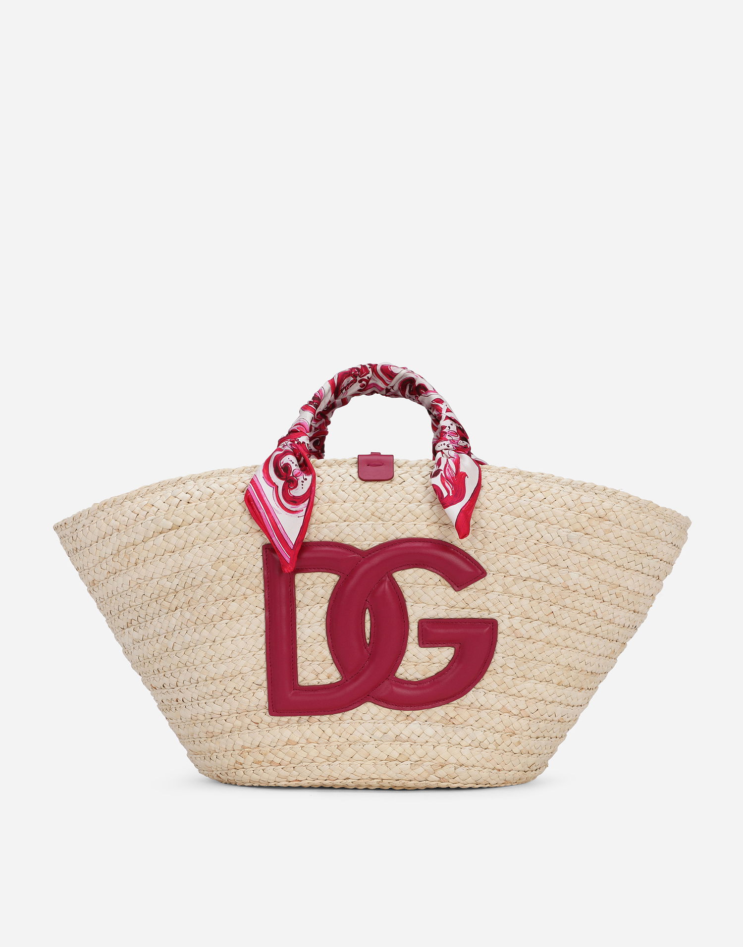 Голяма пазарска чанта Dolce & Gabbana Medium Kendra Straw Shopper Tote Bag Бежово | BB7241AN407HE3OB, 0