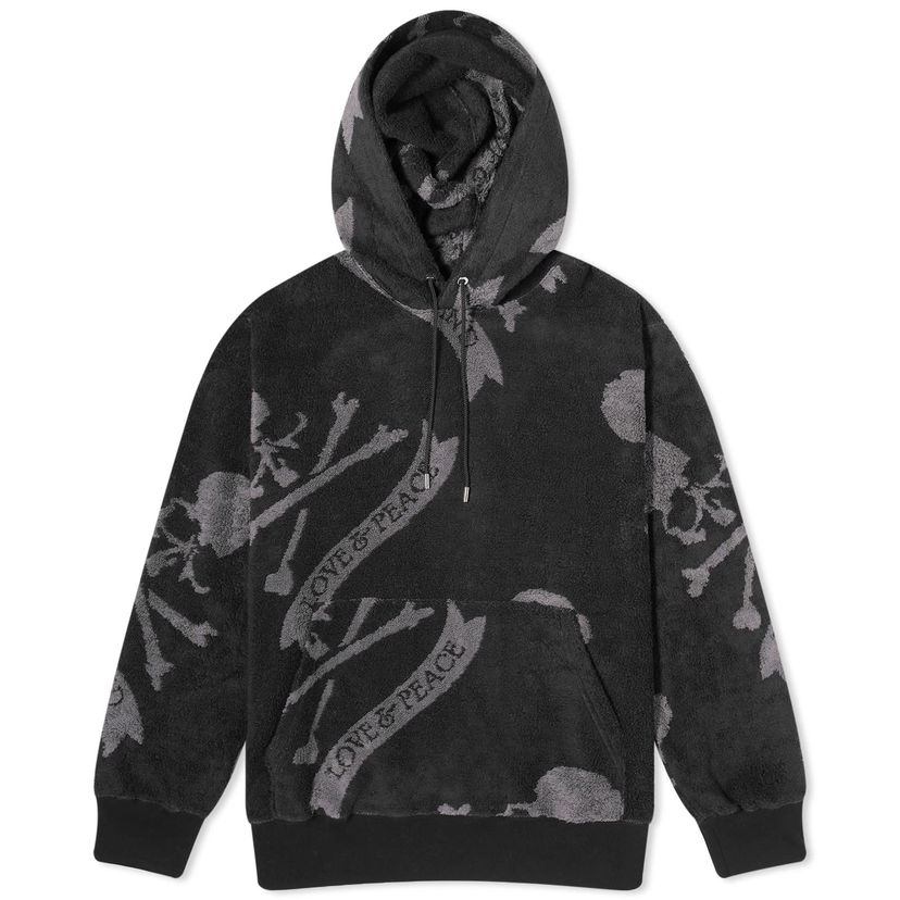 Суитчър Mastermind WORLD Terry Cloth All Over Skull Hoodie Черно | MW24S12-SW001-BKC