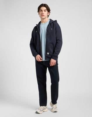 Суитчър Lee Workwear Relaxed Full Zip Hoodie Тъмно синьо | 112372339, 1