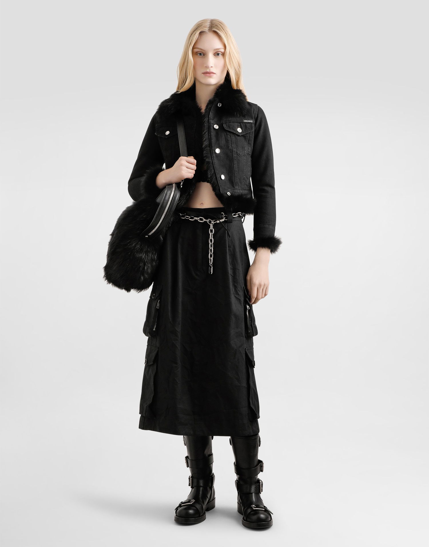 Пола Dolce & Gabbana Dolce & Gabbana Cargo Skirt 46 Черно | F4DAQTFU62WN0000, 1