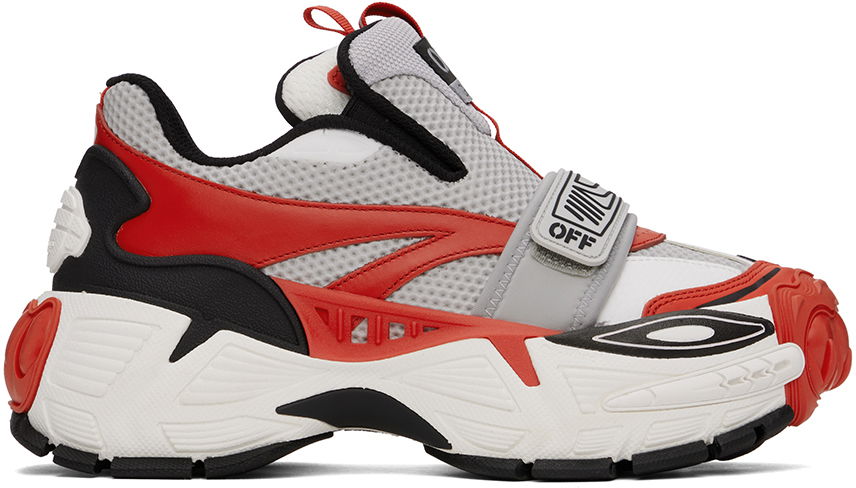 Кецове и обувки Off-White Red & Gray Glove Slip On Сиво | OMIA284S24LEA0010525, 0