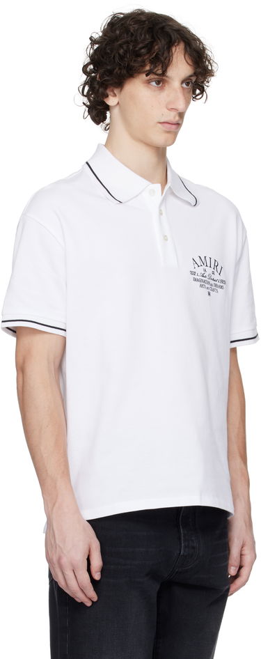 Поло тениска AMIRI Amiri Arts District Polo Бяло | AMJYPO1008, 1