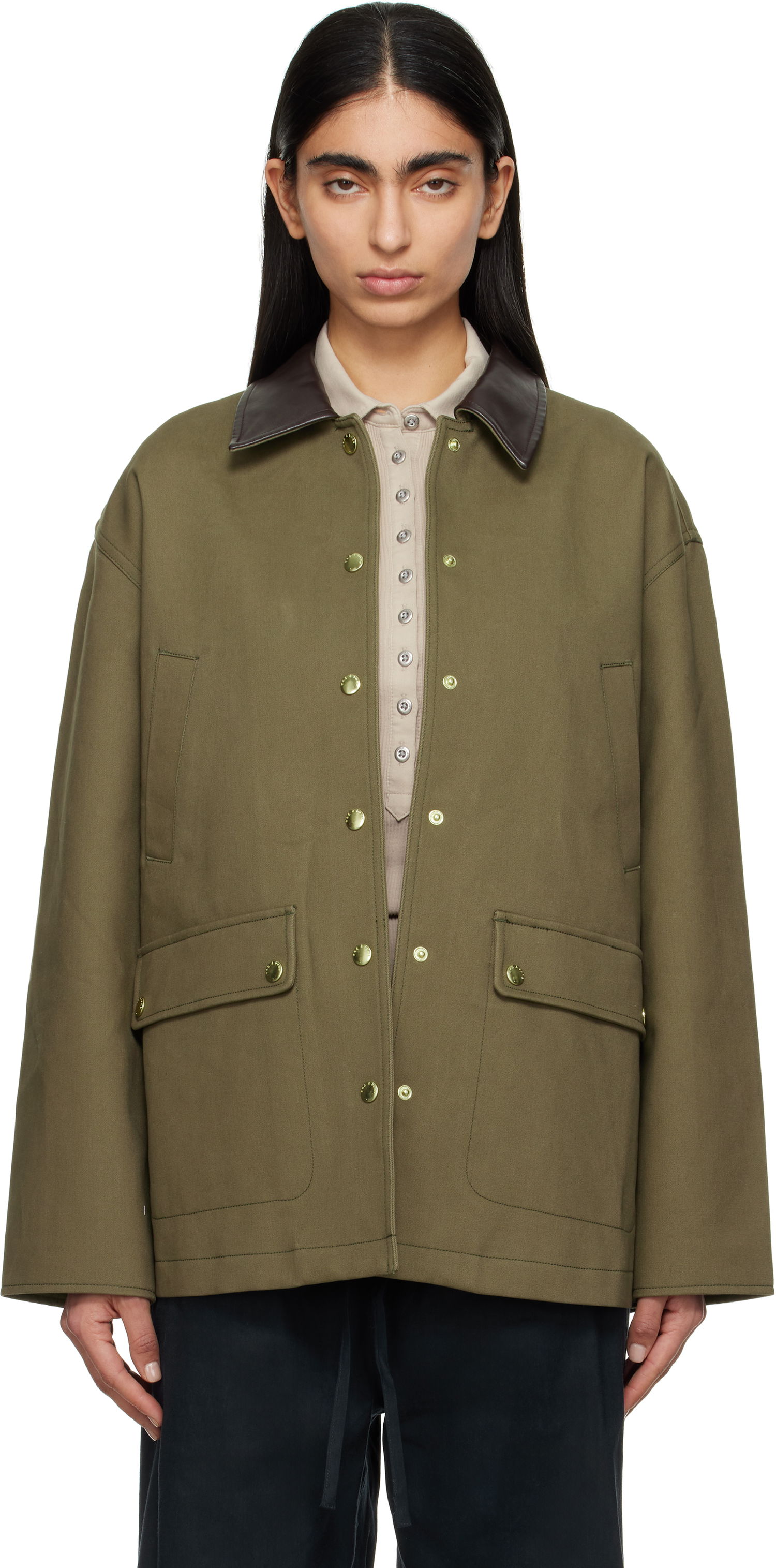 Яке rag & bone Rag & Bone Cassidy Cotton Jacket Зелено | WAW24F20167516, 0