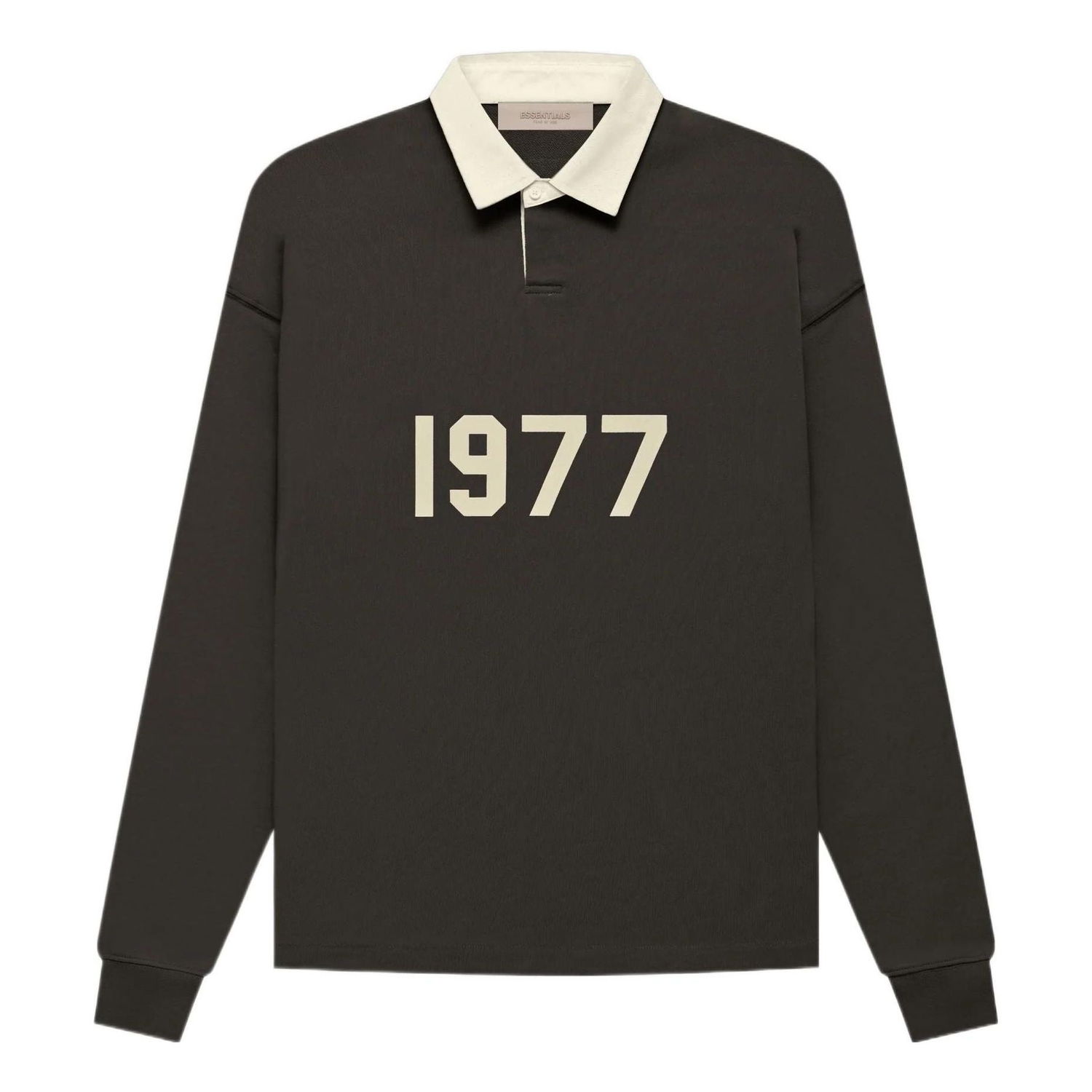 Поло тениска Fear of God Essentials FW22 Henley Rugby Polo Черно | FOG-FW22-366, 0