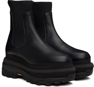Кецове и обувки sacai sacai Platform Chelsea Boots Черно | SCM-237, 3