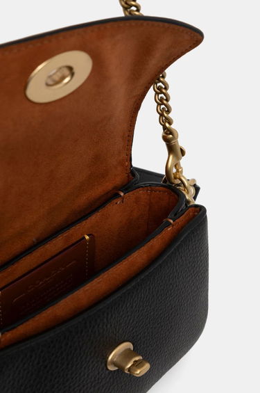 Чанта през рамо Coach Leather Crossbody Bag Черно | CW565, 4