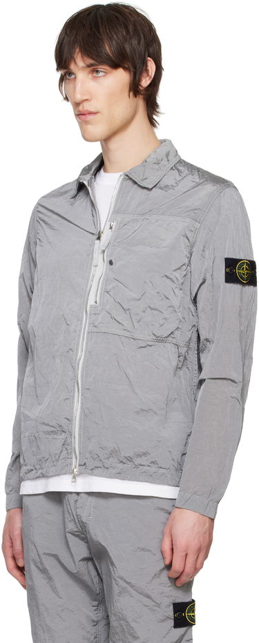 Ветровка Stone Island Stone Island Regenerated Nylon Metal ECONYL Overshirt Сиво | K1S15 1200005 S0019, 3