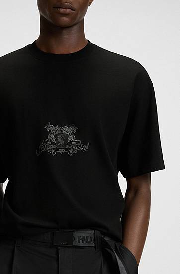 Тениска BOSS Collegiate Logo T-Shirt Черно | 50542817, 1