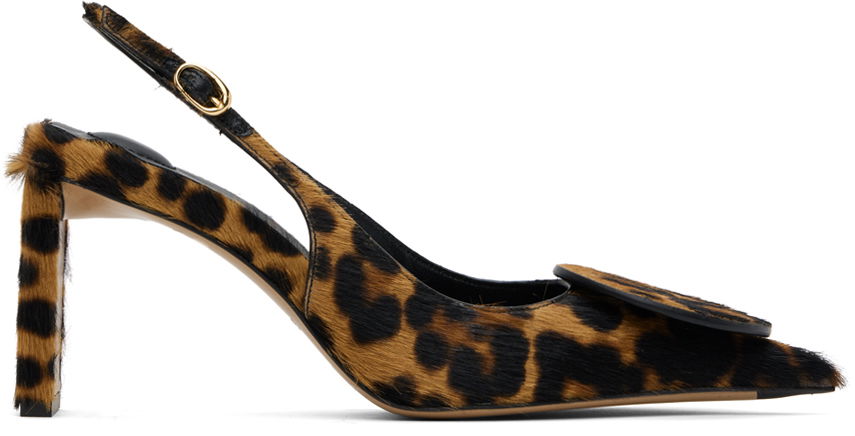 Кецове и обувки Jacquemus Les Sculptures 'Les slingbacks Duelo hautes' Heels "Brown Black" Кафяво | 24E241FO075-3168, 0